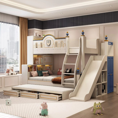 Bunk bed Childrens bed Kids Design Modern Bed Childrens room Beds Pink Slide