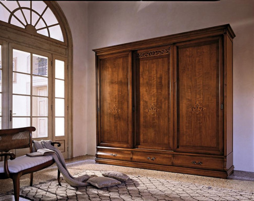Wardrobe Sliding Doors Wardrobe Real Wood Luxury Cabinets Italian Furniture