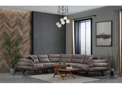 Corner sofa L-shape Sofa Couch Upholstery Sofas Living landscape Fabric sofa Corner sofa Textile