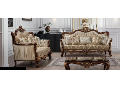 Luxury Suite Sofa set 3+3 Seater Coffee table Sofa Couch Sofas Set Baroque