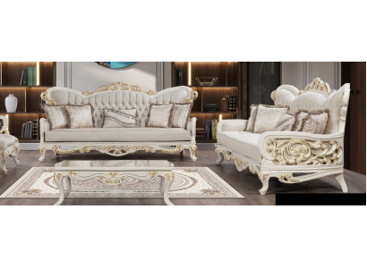 Sofa set 3+3 Seater Baroque Sofas Luxury Set Suite Living room Rococo Furniture