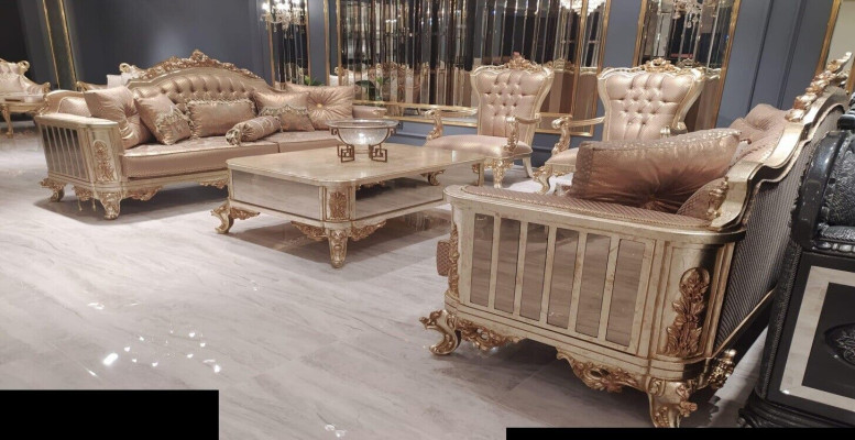 Sofa set 3+3+1+1 Seater Coffee table Sofa Armchair Sofas Fabric luxury set 5 pieces