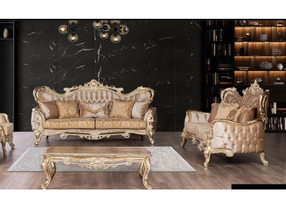 Sofa set 3+3 Seater Sofa Armchair Sofas Relax Luxury Set Living room Baroque 2-piece