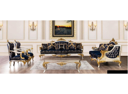 Sofa set 3+3+1+1 Seater Coffee table Classic Sofas Armchair Luxury new Set 5 pieces