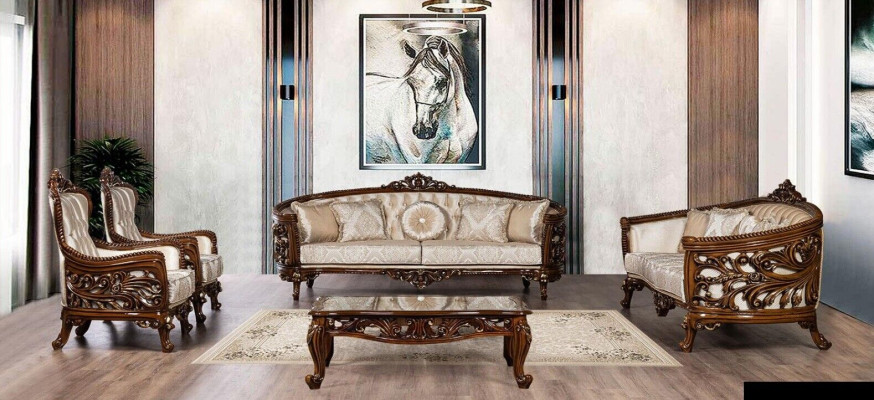 Sofa set 3+3+1+1 Seat Coffee table Group Sofa Armchair Sofas Fabric Set 5pcs