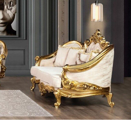 Luxury Sofa set 3+3 Seater Armchair Sofas Set Fabric Baroque Seat Group Suite