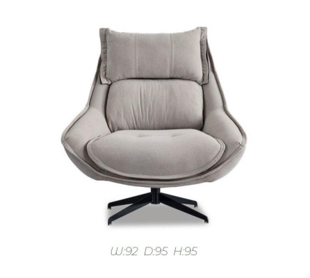 Rotating Armchair Luxury Wing Chair Loft Furniture Design Chair Single Seater Sofa Couch