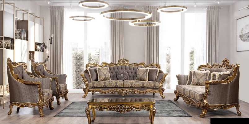 Luxury Suite Set 5-piece Sofa set 3+3+1+1 Seater Coffee table Sofa Sofas Armchair