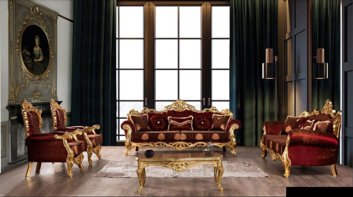 Sofa set 3+3+1+1 Seater Coffee table Suite Sofas Armchair luxury set 5 pieces