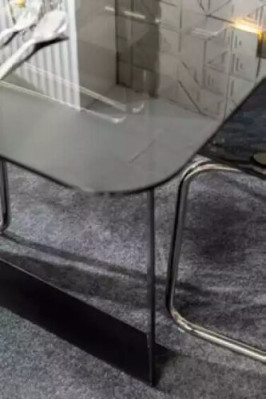 Luxury Dining room Glass Design Table Dining set Dining table with 4x chairs 5 pieces