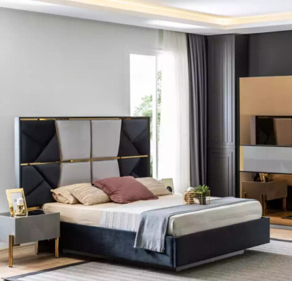 Luxury Bedroom Bed Double Beds Design Wood Furniture Bed Frame new