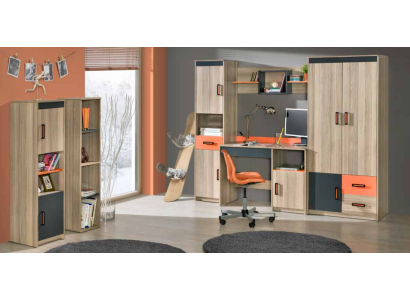 Children Complete Set Youth Room Bed Chest of drawers Wardrobe Table Office