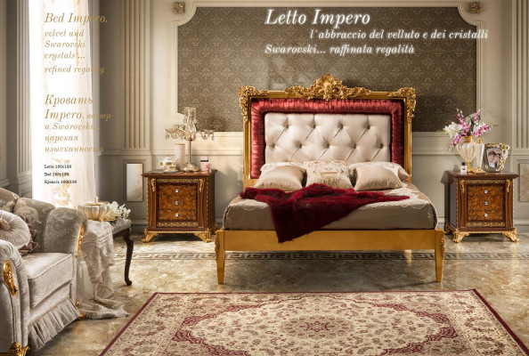 Double bed Bed Luxury Beds Wood Bed frame e Bed frame Brown Design Classic