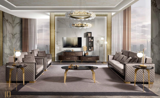 Luxury Sofa 3 Seater Modern Design Upholstery Textile Sofas Seat Italian Furniture