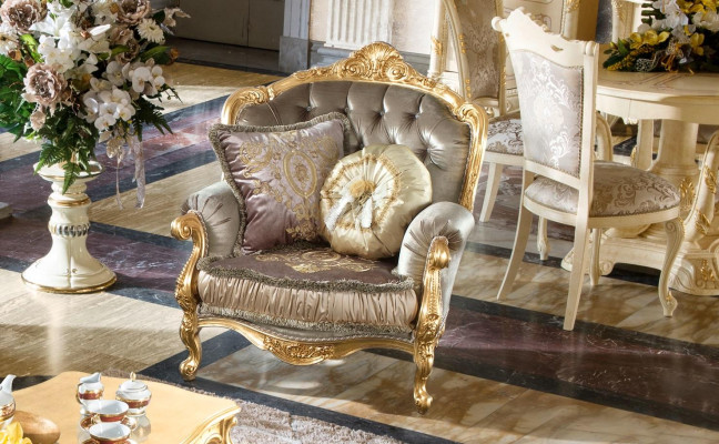 Furniture Chairs new Art Deco Design Armchair Textile Living room Lounge Luxury Design