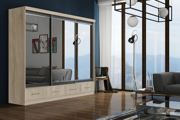 Sliding Doors Wardrobe Wardrobe Wardrobe Wood High Gloss Bedroom Cupboard