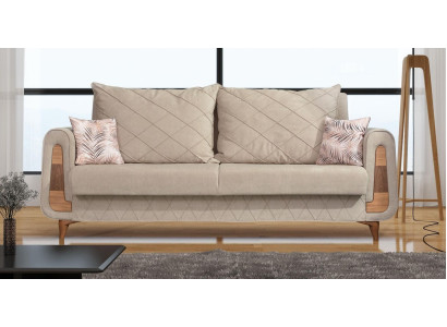 Designer Modern Luxury Sofa 3 Seater Furniture Upholstery Textile Beige Couches xxl new
