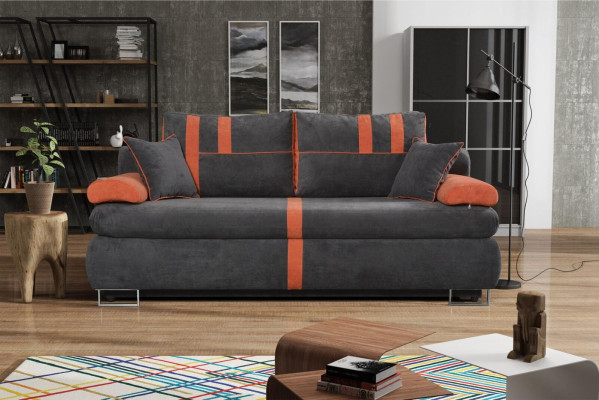 2 Seater Modern Upholstery Couch Fabric Couches Sofa Seat Black Lehn new