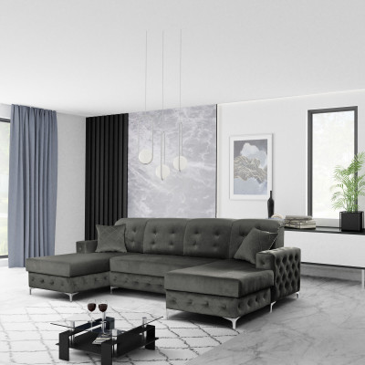 Design Upholstery Textile Sofas Wood Sofa new Luxury Furniture Corner sofa U-shape Couch