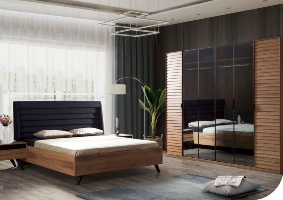 Wardrobe sliding doors glass doors bedroom furniture mirror brown