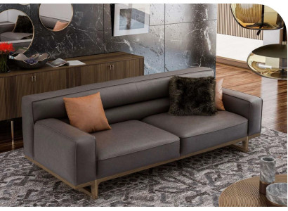 Gray Three Seater Modern Luxury Couch Living room furniture Living room Sofa