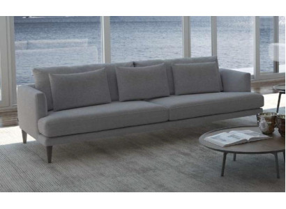Modern gray sofa three-seater seating furniture designer luxury couches living furniture