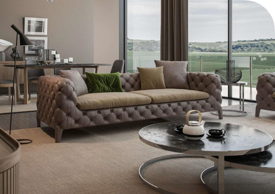 Tauper Chesterfield Three Seater Luxury Modern Sofa Style Living room furniture