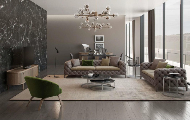 Tauper Chesterfield Three Seater Luxury Modern Sofa Style Living room furniture