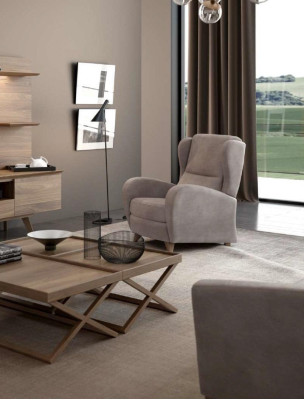 Luxury relaxation chair reading chair modern design single seater taupe modern