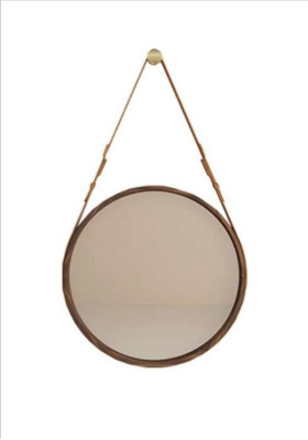 Framed Wall mirror Luxurious brown frame made from natural walnut wood