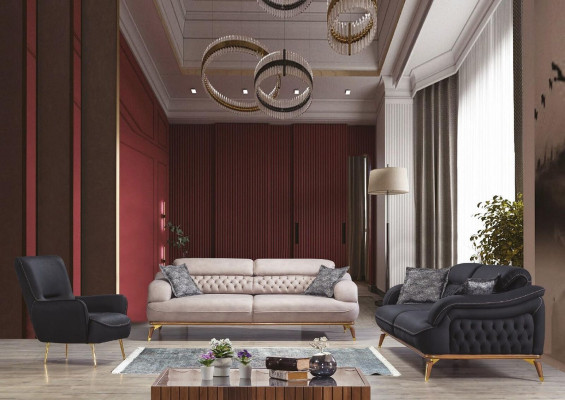 Sofa set 331 Seater Suite Sofa Sofas Armchair Luxury Chesterfield