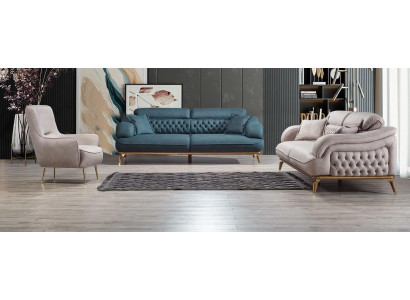 Luxury Suite Set Sofa set 331 Seater Sofas Armchair Leather 3pcs.new