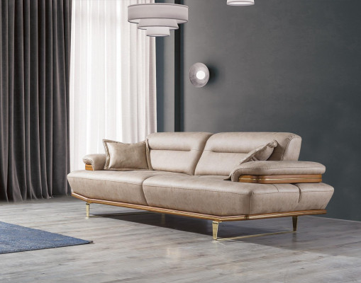 Three Seater Couch Upholstery Design Sofa Modern Beige Luxury Furniture new