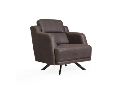 Leather Armchair Seat Living room Upholstery Single Seater Modern Brown Luxury new