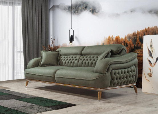 Luxury Suite Set Sofa set 3+3+1 Seater Sofas Armchair Fabric 3pcs.