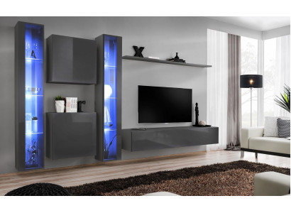 Luxury 2x hanging display case new Wall unit 2x wall cabinet Complete Set Wall Shelf new