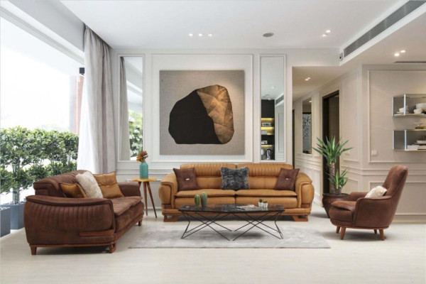 Luxury Triple Sofa Three Seater Sofa 3 Seater Design Living room Imitation leather