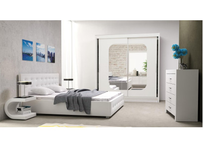 Bedroom Set Furniture Modern Luxury Beds Bed Textile 2x Bedside table 3 pcs. new