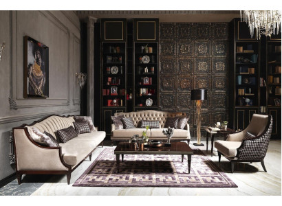 Couch set four-seater three-seater armchair gray fabric sofa upholstered sofa