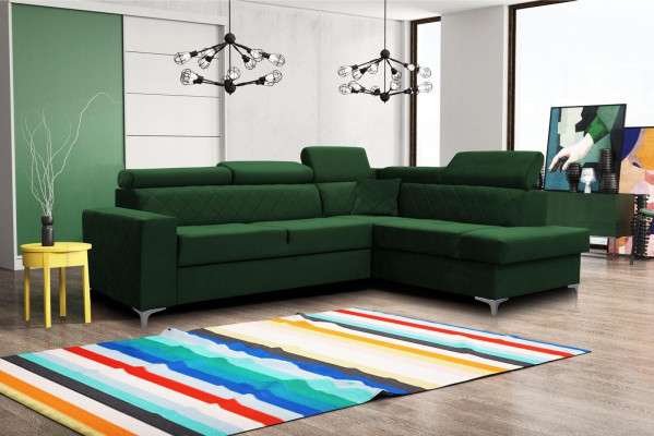 Modern Relax Seat Furniture Living landscape Corner Textile Luxury Corner sofa L-shape Upholstery