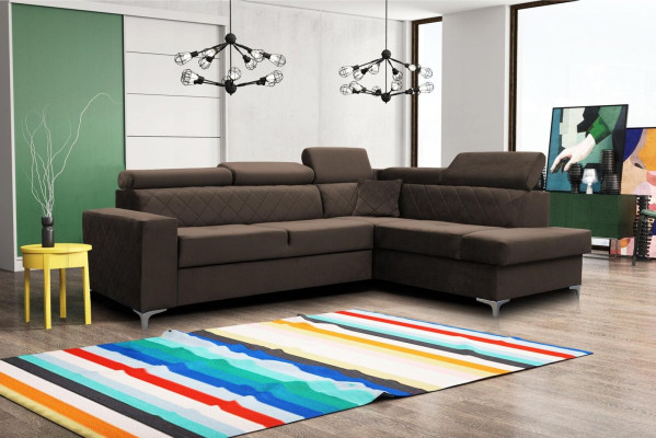 Modern Relax Seat Furniture Living landscape Corner Textile Luxury Corner sofa L-shape Upholstery
