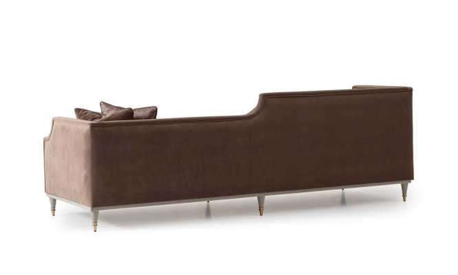 Four seater sofa set 4 Seat Sofa Fabric Sofa Upholstered Sofa Brown Set