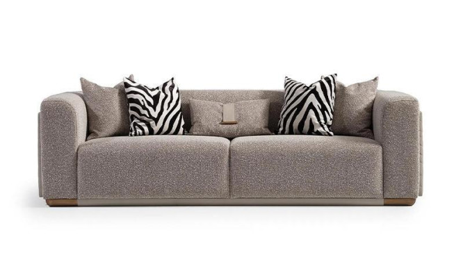 Sofa set four-seater armchair fabric sofa upholstered sofa gray set 3 pieces