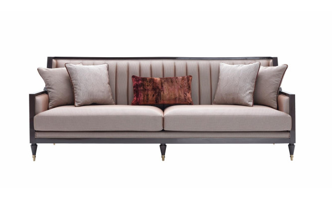 Four-seater sofa 4 seater fabric sofa upholstered sofa gray classic design