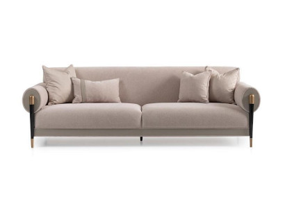 Fabric Sofa Three Seater Sofa 3 Seater Upholstered Sofa Modern Design Beige new