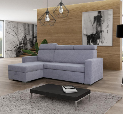 Design Couch Lounge Corner Modern Textile Corner sofa L-shape Living landscape Relax Seat