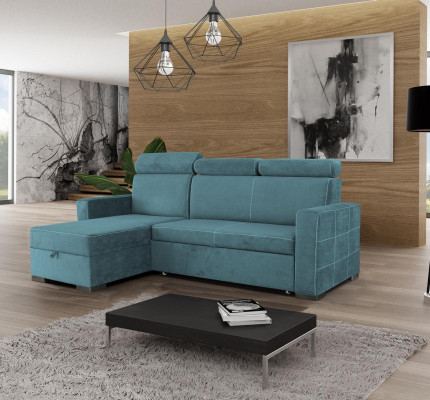 Corner sofa L-shape Upholstery Textile Modern Corner Relax Seat Luxury Furniture Living landscape