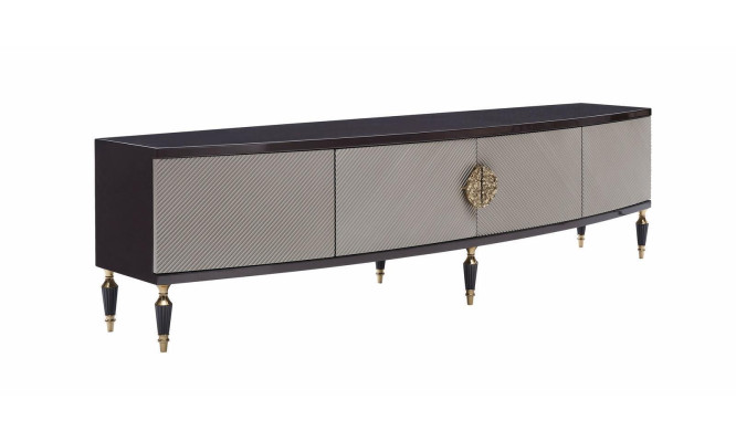 Sideboard TV cabinet Lowboard TV stand Wardrobe Wood Gray Living room