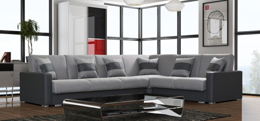Design Couch Lounge Sofas Textile new Sofa L-shape Sofa Living landscape Relax Seat