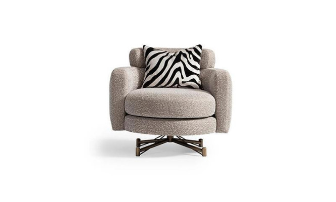 Armchair Wing Chair Cocktail Chair Club Chair Gray Fabric Upholstery Seater
